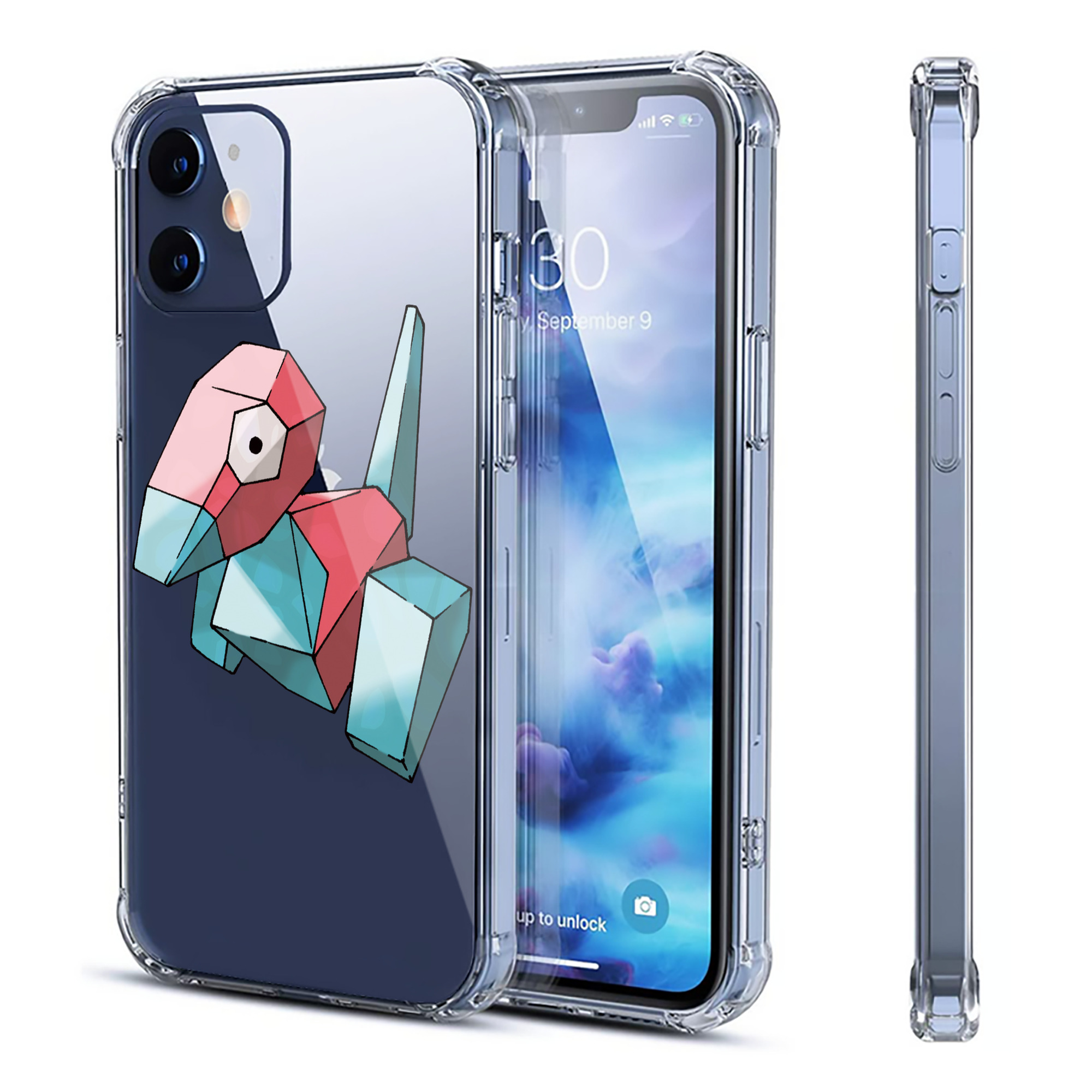 （画像用） ポケットモンスター Pokémon 【iPhone 12シリーズ対応】透明スマホケース（クリアソフトケース）